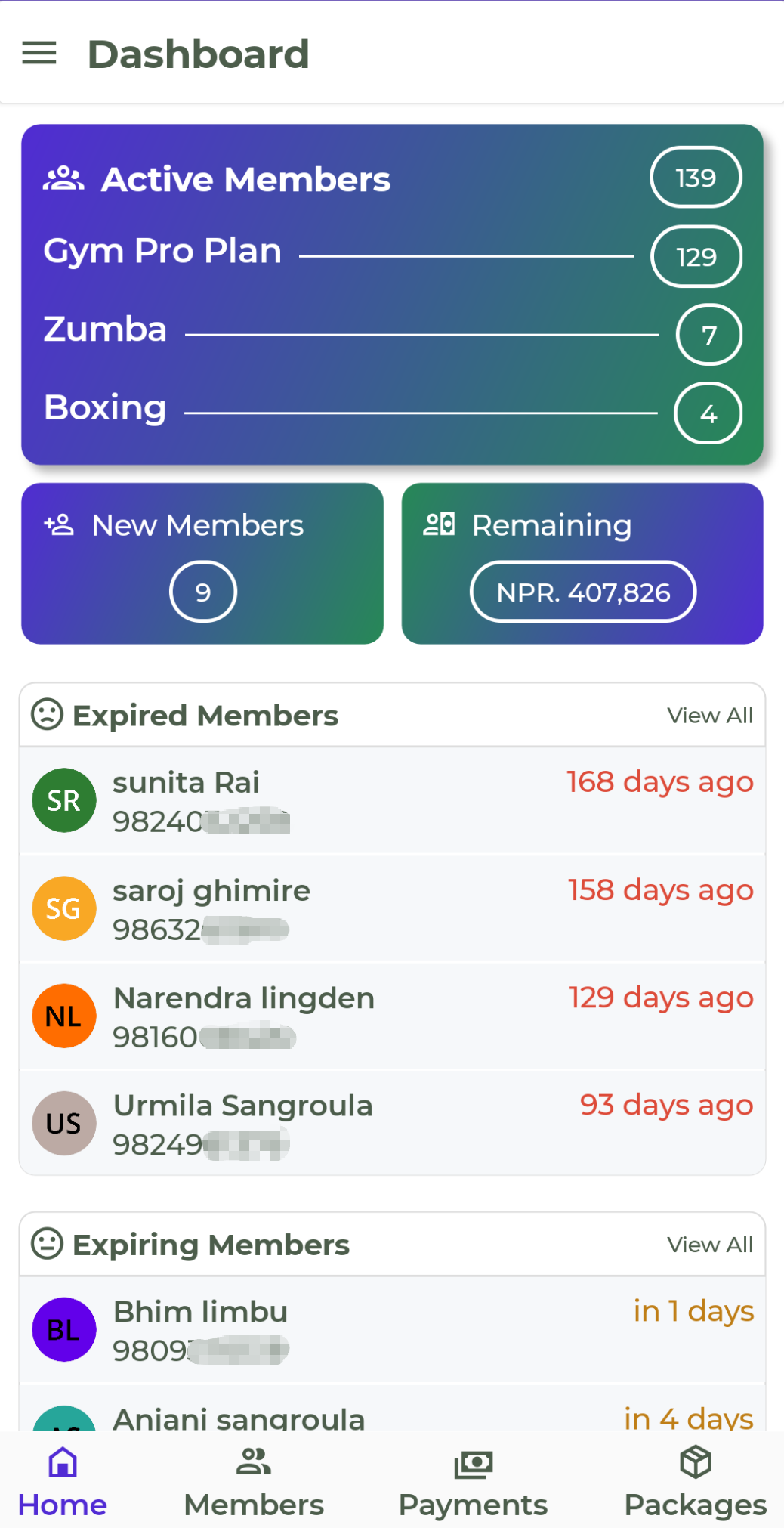 GymHub gym management app